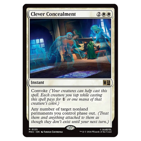 Clever Concealment 0125 card from the Magic The Gathering set Marvel Super Heroes Commander