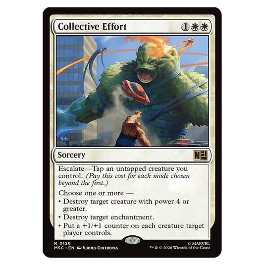 Collective Effort 0126 card from the Magic The Gathering set Marvel Super Heroes Commander