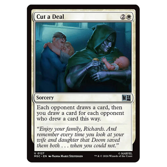 Cut a Deal 0127 card from the Magic The Gathering set Marvel Super Heroes Commander