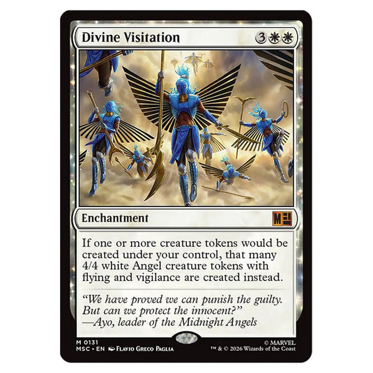 Divine Visitation 0131 card from the Magic The Gathering set Marvel Super Heroes Commander