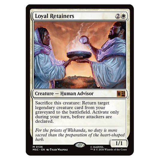 Loyal Retainers 0136 card from the Magic The Gathering set Marvel Super Heroes Commander