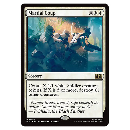 Martial Coup 0138 card from the Magic The Gathering set Marvel Super Heroes Commander