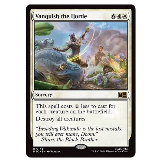 Vanquish the Horde 0146 card from the Magic The Gathering set Marvel Super Heroes Commander