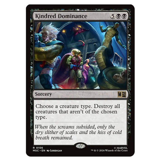 Kindred Dominance 0156 card from the Magic The Gathering set Marvel Super Heroes Commander