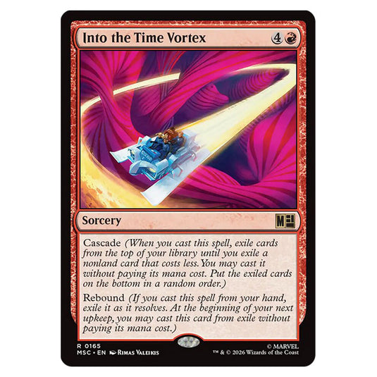 Into the Time Vortex 0165 card from the Magic The Gathering set Marvel Super Heroes Commander