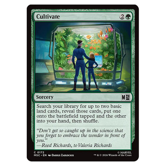 Cultivate 0172 card from the Magic The Gathering set Marvel Super Heroes Commander