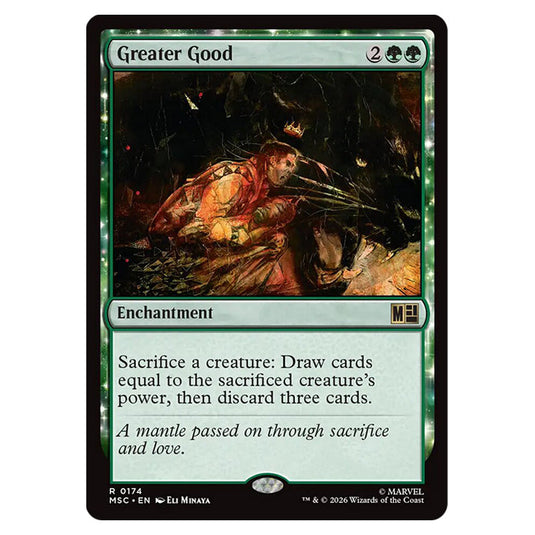 Greater Good 0174 card from the Magic The Gathering set Marvel Super Heroes Commander