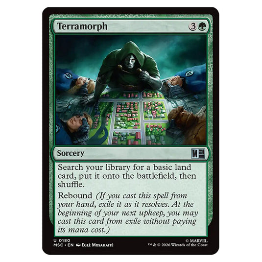 Terramorph 0180 card from the Magic The Gathering set Marvel Super Heroes Commander