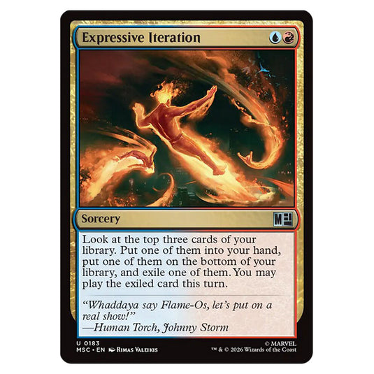 Expressive Iteration 0183 card from the Magic The Gathering set Marvel Super Heroes Commander