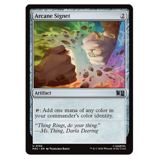 Arcane Signet 0192 card from the Magic The Gathering set Marvel Super Heroes Commander