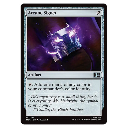 Arcane Signet 0194 card from the Magic The Gathering set Marvel Super Heroes Commander