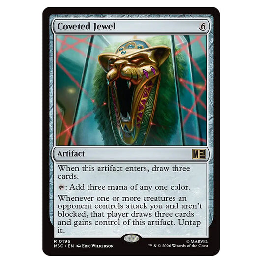 Coveted Jewel 0196 card from the Magic The Gathering set Marvel Super Heroes Commander