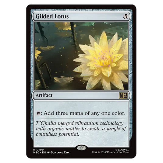 Gilded Lotus 0199 card from the Magic The Gathering set Marvel Super Heroes Commander