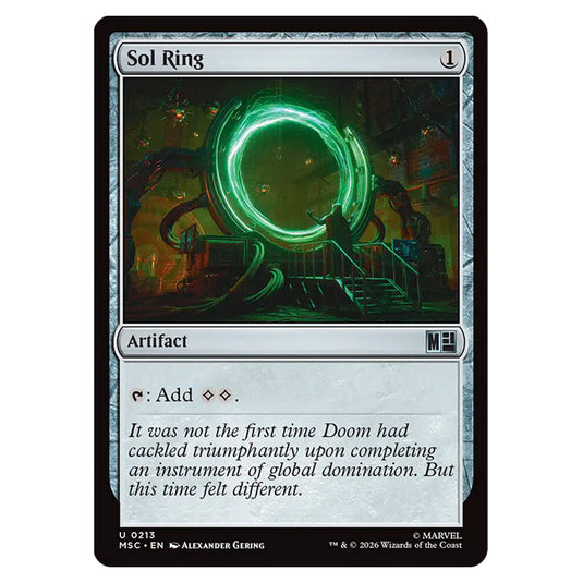 Sol Ring 0213 card from the Magic The Gathering set Marvel Super Heroes Commander