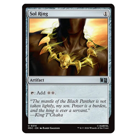 Sol Ring 0214 card from the Magic The Gathering set Marvel Super Heroes Commander