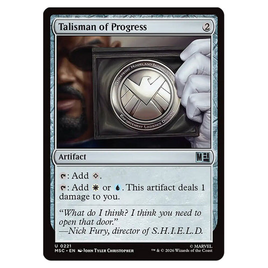 Talisman of Progress 0221 card from the Magic The Gathering set Marvel Super Heroes Commander