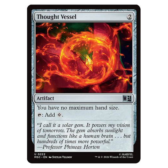 Thought Vessel 0222 card from the Magic The Gathering set Marvel Super Heroes Commander
