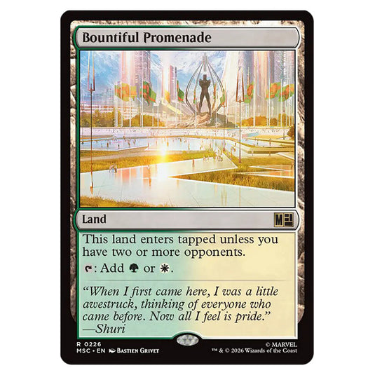 Bountiful Promenade 0226 card from the Magic The Gathering set Marvel Super Heroes Commander
