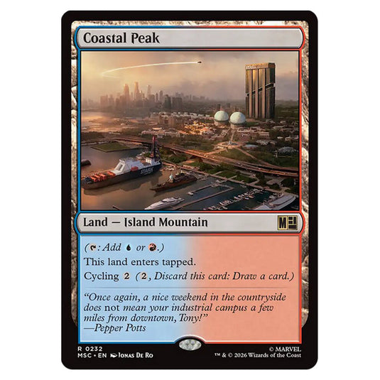 Coastal Peak 0232 card from the Magic The Gathering set Marvel Super Heroes Commander