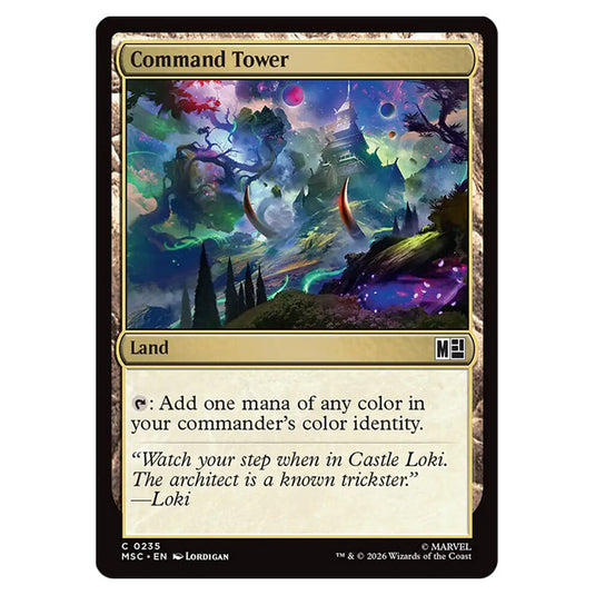Command Tower 0235 card from the Magic The Gathering set Marvel Super Heroes Commander