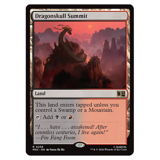 Dragonskull Summit 0238 card from the Magic The Gathering set Marvel Super Heroes Commander