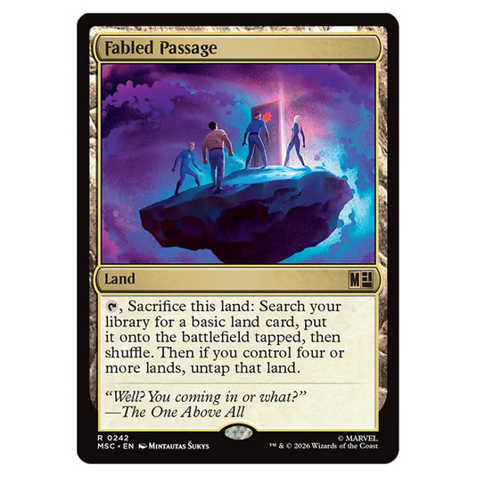 Fabled Passage 0242 card from the Magic The Gathering set Marvel Super Heroes Commander