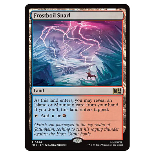 Frostboil Snarl 0246 card from the Magic The Gathering set Marvel Super Heroes Commander
