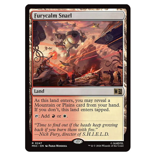 Furycalm Snarl 0247 card from the Magic The Gathering set Marvel Super Heroes Commander