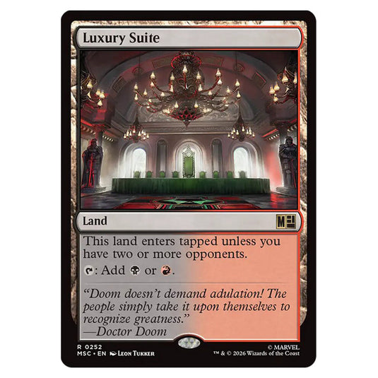 Luxury Suite 0252 card from the Magic The Gathering set Marvel Super Heroes Commander