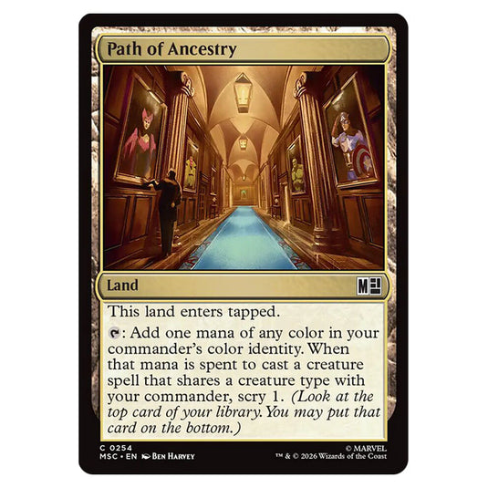 Path of Ancestry 0254 card from the Magic The Gathering set Marvel Super Heroes Commander