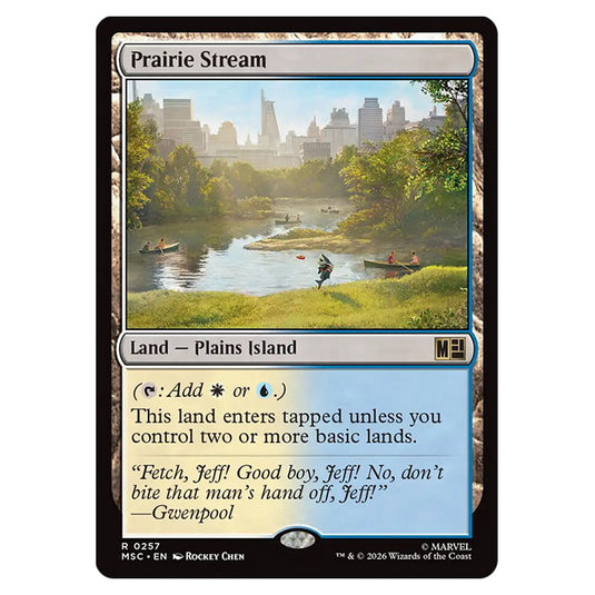 Prairie Stream 0257 card from the Magic The Gathering set Marvel Super Heroes Commander