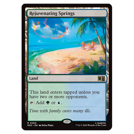 Rejuvenating Springs 0260 card from the Magic The Gathering set Marvel Super Heroes Commander