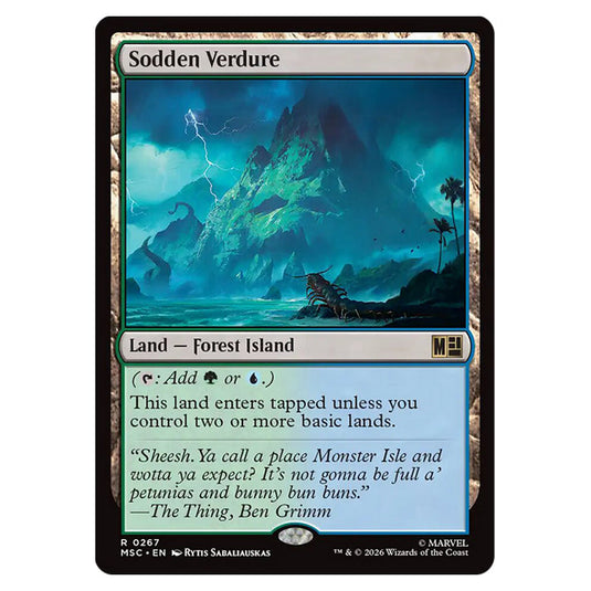 Sodden Verdure 0267 card from the Magic The Gathering set Marvel Super Heroes Commander