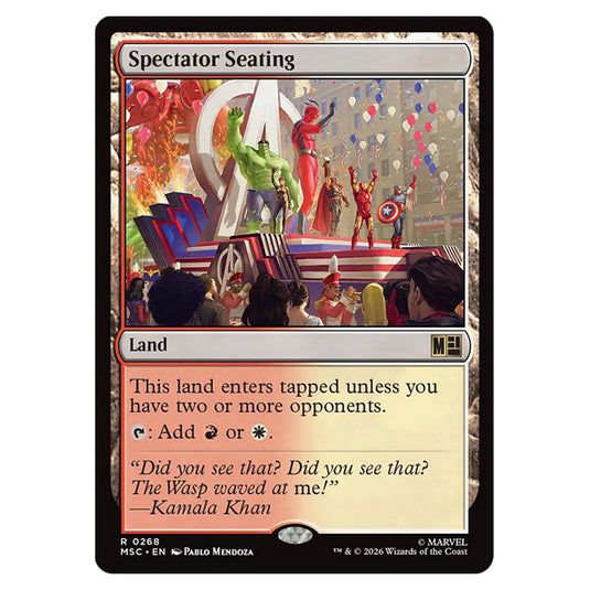 Spectator Seating 0268 card from the Magic The Gathering set Marvel Super Heroes Commander