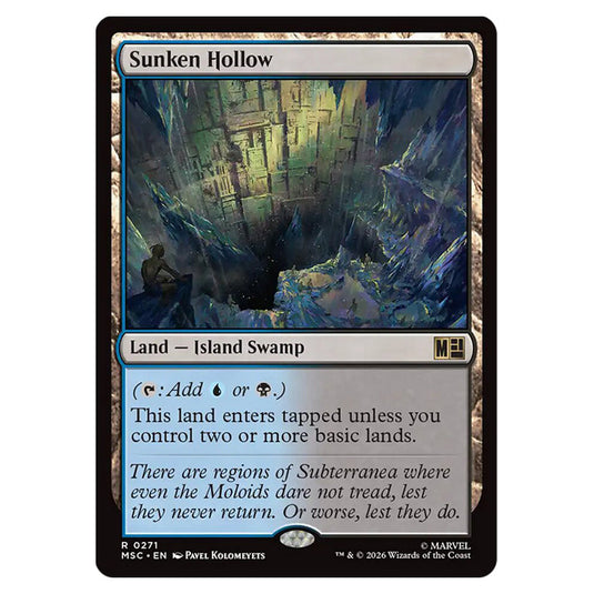 Sunken Hollow 0271 card from the Magic The Gathering set Marvel Super Heroes Commander