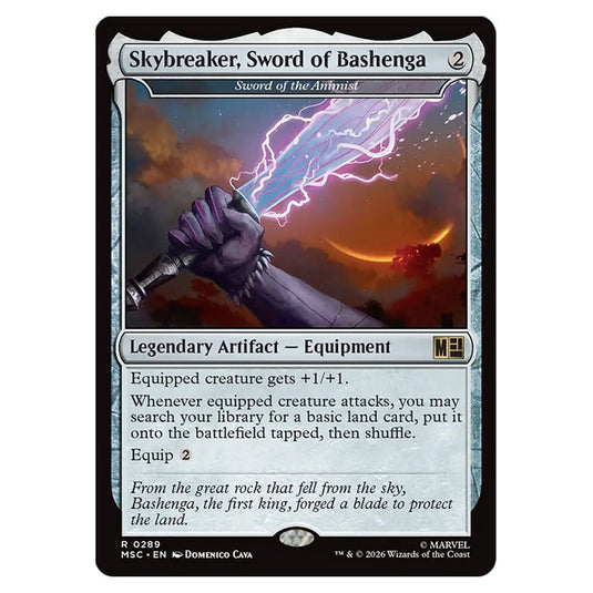 Sword of the Animist 0289 card from the Magic The Gathering set Marvel Super Heroes Commander