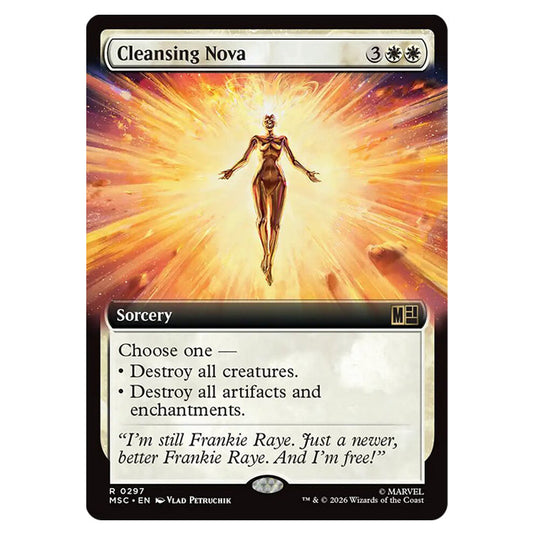Cleansing Nova 0297 card from the Magic The Gathering set Marvel Super Heroes Commander