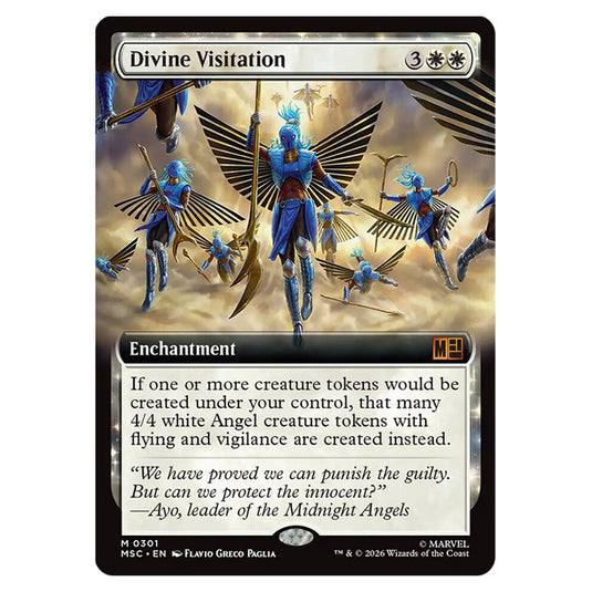 Divine Visitation 0301 card from the Magic The Gathering set Marvel Super Heroes Commander