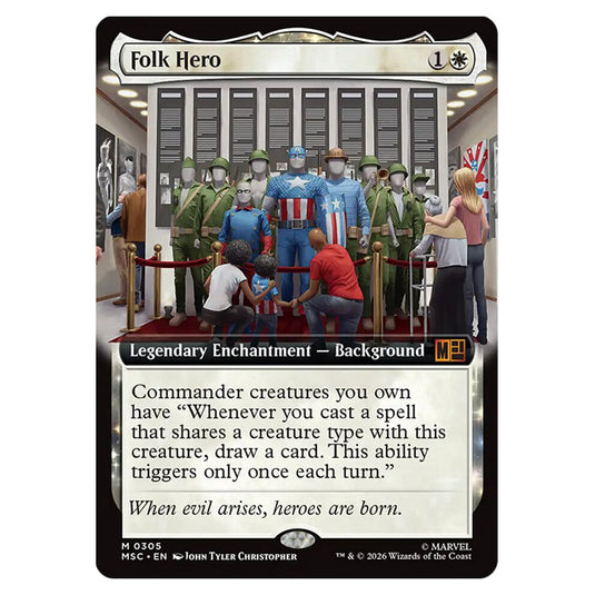 Folk Hero 0305 card from the Magic The Gathering set Marvel Super Heroes Commander