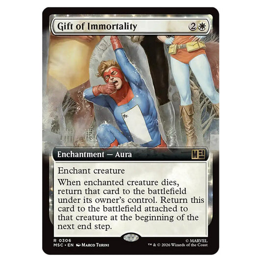 Gift of Immortality 0306 card from the Magic The Gathering set Marvel Super Heroes Commander