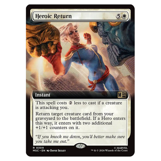 Heroic Return 0309 card from the Magic The Gathering set Marvel Super Heroes Commander