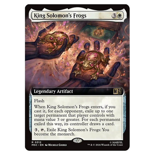 King Solomon's Frogs 0312 card from the Magic The Gathering set Marvel Super Heroes Commander