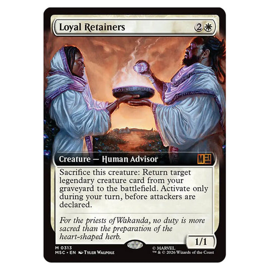 Loyal Retainers 0313 card from the Magic The Gathering set Marvel Super Heroes Commander