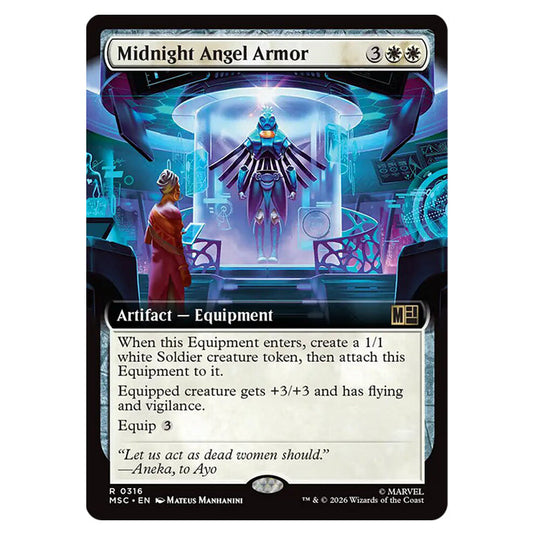 Midnight Angel Armor 0316 card from the Magic The Gathering set Marvel Super Heroes Commander
