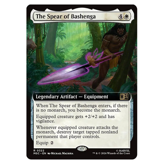 The Spear of Bashenga 0322 card from the Magic The Gathering set Marvel Super Heroes Commander