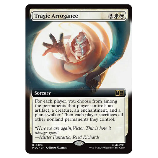 Tragic Arrogance 0323 card from the Magic The Gathering set Marvel Super Heroes Commander