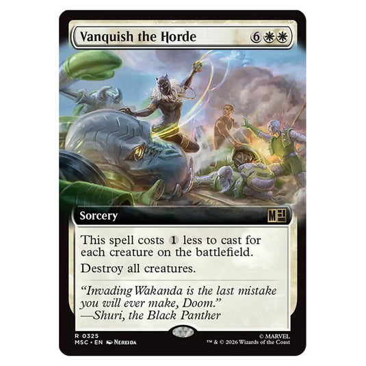Vanquish the Horde 0325 card from the Magic The Gathering set Marvel Super Heroes Commander