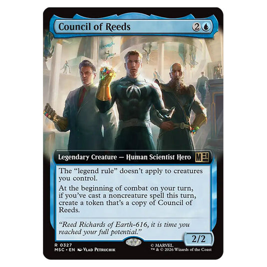 Council of Reeds 0327 card from the Magic The Gathering set Marvel Super Heroes Commander
