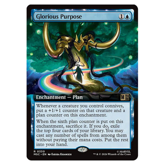 Glorious Purpose 0330 card from the Magic The Gathering set Marvel Super Heroes Commander
