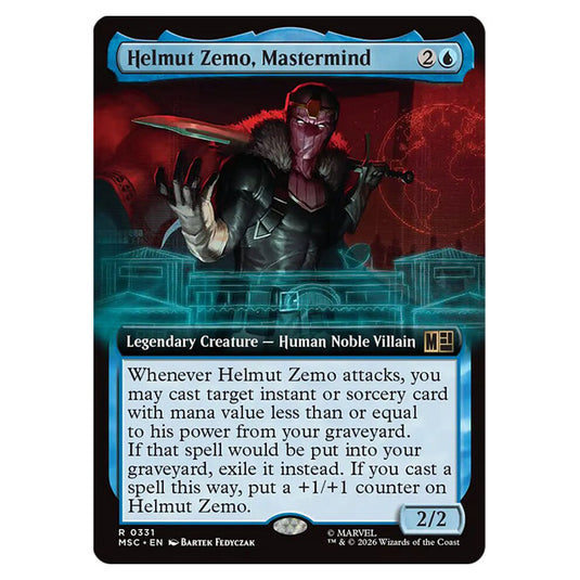 Helmut Zemo, Mastermind 0331 card from the Magic The Gathering set Marvel Super Heroes Commander
